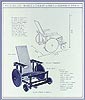 Blueprint Drawing for Red - Blue Wheelchair 1987.