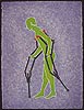 quadriptych detail: Figure 3 with Red - Blue Crutch 1987