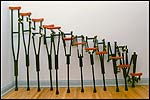 Red  Blue Crutches 1 — 12 in the artists studio 1987.