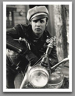 Marlon Brando in the film The Wild One - click to enlarge