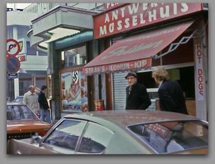 William Burroughs and Benn Posset in Brussels 1979  - click to enlarge