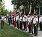 Members of the Royal Canadian Legion Colour Guard provide Flag Standards for the Memorial presentation. 
