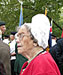 Our Dutch “Silver Mother” Jeanne Valkenier places a wreath at the Memorial.