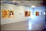 Installation of the exhibition Beast///Beauty at Mercer Union, Toronto 1985 - this image shows the painting  panels