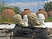 Statuary and urns in Porches, Algarve, Portugal - click to enlarge